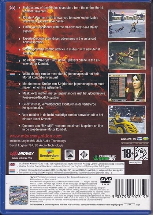 Mortal Kombat Armageddon - PS2 (B Grade) (Genbrug)